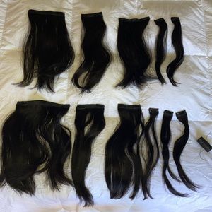 100% Human Hair extensions clip-in brown